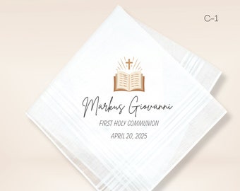 Personalized First Communion Handkerchief – Keepsake Gift
