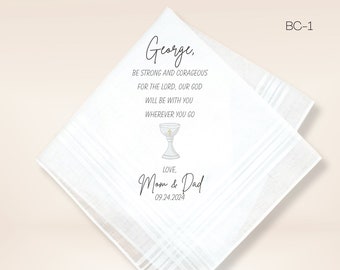 Personalized First Communion Handkerchief – Gift for Godson