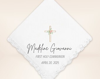 Personalized First Communion Handkerchief – Keepsake Gift