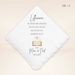 Girls Baptism Handkerchief Baptism Gift Baptism Handkerchief Christening Handkerchief Christening Gift Baptism Gift Girl Baptized GB-4