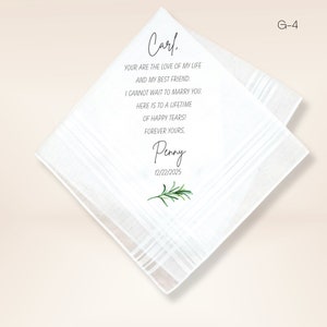 Husband Wedding Handkerchief- Wedding Gift for Groom from Bride- Wedding Handkerchief for Groom from Bride-Groom Handkerchief from Wife