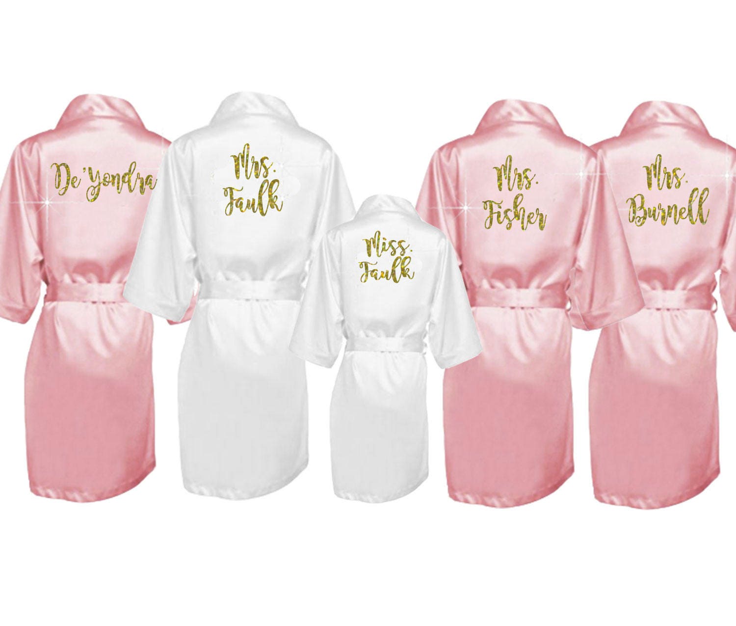 Silk Bridesmaid Robes Set of 6 Silk Bridal Party Robes Etsy