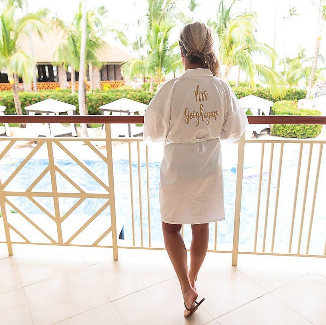 Ye Robe Personalized Satin Wedding Robe - Silky Bridesmaid Gift - Etsy