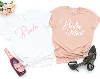 Bridesmaid Shirts - Bachelorette Party Shirts - Bridesmaid Tee - Bridesmaid Shirt Set - Bachelorette Gift - Bride Gift - Bridesmaid Gifts