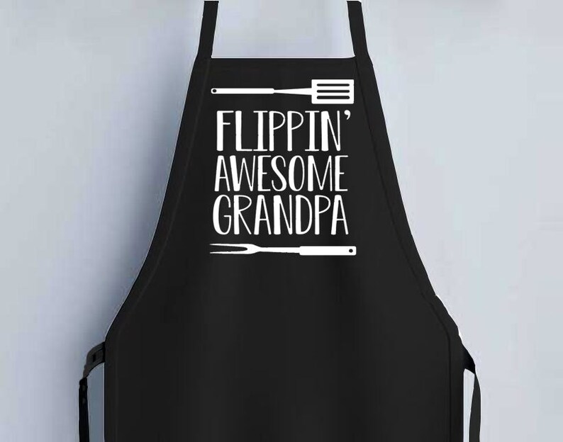 Flippin Awesome Grandpa Apron Fathers Day Gift Etsy