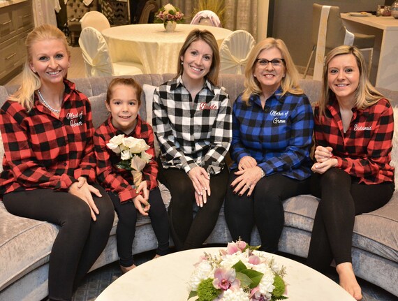 plaid bridesmaid shirts