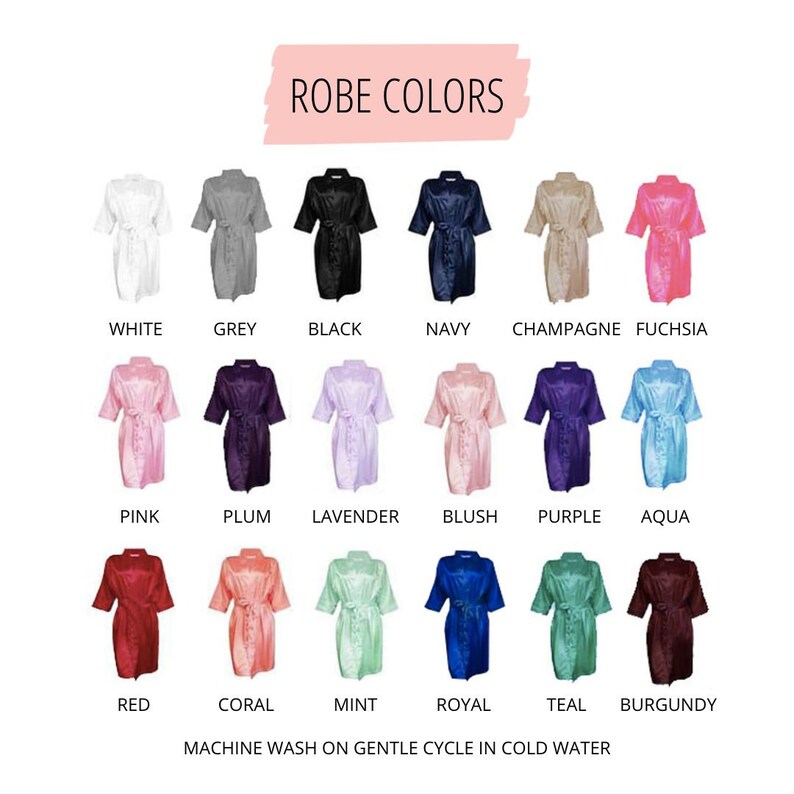 Bridesmaid Robes Set of 5 Bridal Party Robes Bridesmaid Etsy Canada