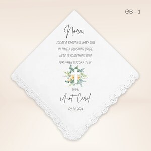 Girls Baptism Handkerchief Baptism Gift Baptism Handkerchief Christening Handkerchief Christening Gift Baptism Gift Girl Baptized GB-1