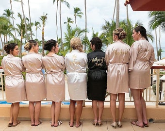 Set of 19 Bridal Party Robes - Bridesmaid Robes - Bridesmaid Wedding Gift - Robe - Personalized Satin Robes - Gifts for Bridesmaid