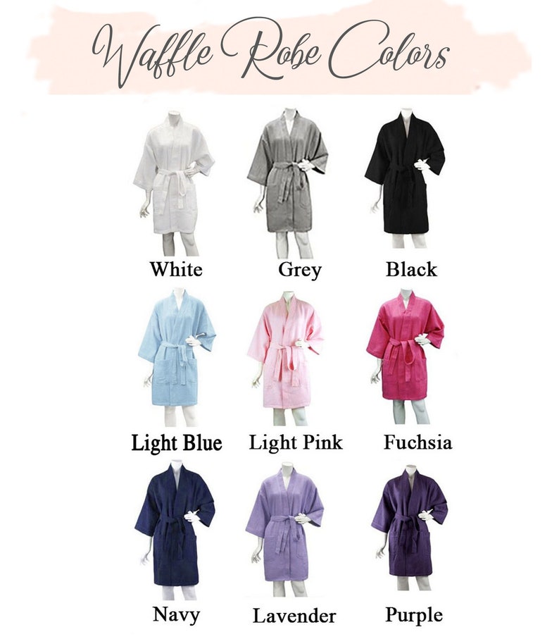 Bridesmaids robes set of 7 Waffle Robes Monogrammed robes Etsy