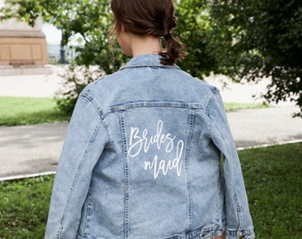 Personalized Denim Jacket – Bridal Party, Engagement Gift