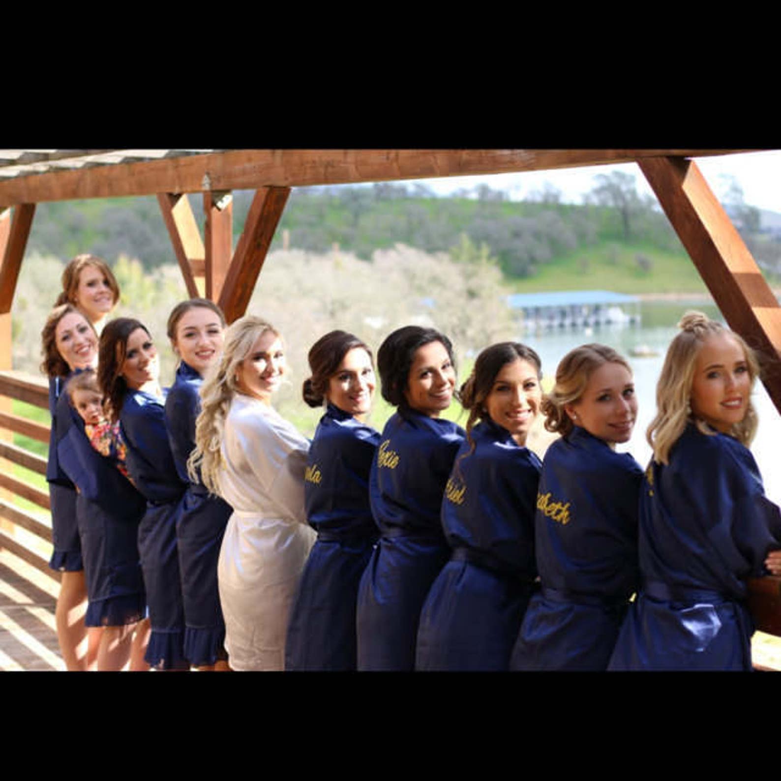 Silk Bridesmaid Robes Set of 6 Silk Bridal Party Robes Etsy Canada