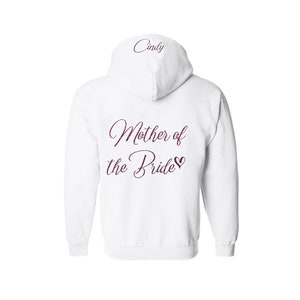 Bride Zip-up Bride Hoodie Personalized Bride Sweater Personalized Bride Hoodie Zip Up Bride Sweatshirt Bride Zip Up Hoodie image 7