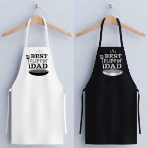 Custom Dad Grill Apron | Funny BBQ Apron for Men | Best Flippin' Dad Gift image 3