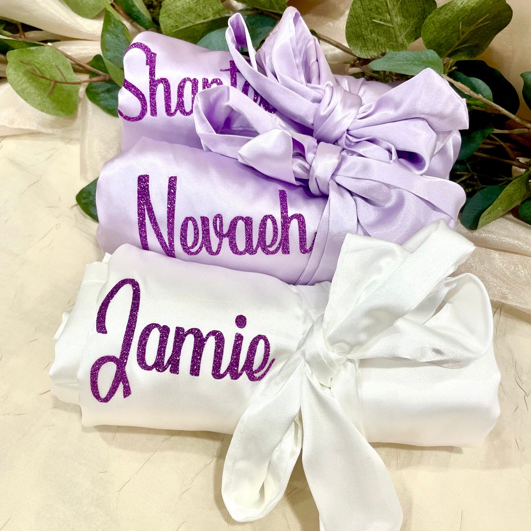 Lavender Robes Bridesmaid Robes Silk Robes Satin Robes Bride Robe
