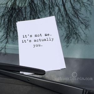 Wenskaarten, Breakup Card, Funny Card, Wholesale, Friend Card, Kaart voor Hem, Kaart voor haar, Verraad kaart