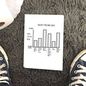 Lehrer-Karte, Augenrolle, Fakultät Sendegespräche, Kollegenkarte, Arbeitsplatz, Mitarbeiterversammlung, Großhandel, jede Gelegenheit, Chucklcards, Karte für Freund