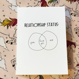 Diagramme de Venn, Fuck Yes, Public mature, LGBTQ, Statut de la relation, Toute occasion, Carte d’amour, Nouvelle relation, Chucklcards, Cartes en gros