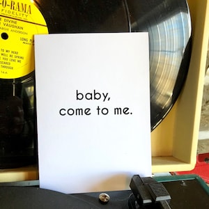 Valentine's Day Card, James Ingram, Love Songs, 80's Love Songs, Lyrics, R&B, Chucklcards, Baby Come To Me, Greeting Cards