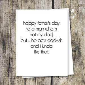 Funny Father’s Day Card – Acts Dad-ish, Stepdad & Father Figure Humor, Mentor, A2 Blank Inside