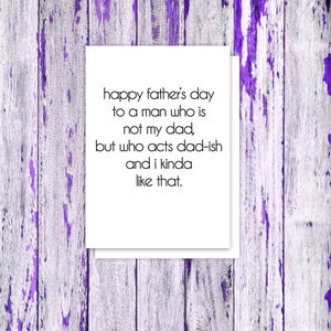 DADISH, Father's Day Card, Dad Card, Happy Father's Day, Like A Dad, Step Father Card, In-Law Card, Customize, Chucklcards, Blank Inside