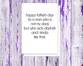 DADISH, Father's Day Card, Dad Card, Happy Father's Day, Like A Dad, Step Father Card, In-Law Card, Customize, Chucklcards, Blank Inside
