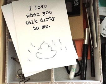Love Card, Dirty Talk Card, Card for Her, Card For Him, Funny Card