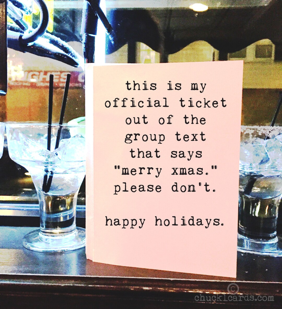 Christmas Card Funny Holiday Card Group Text Greeting Card - Etsy