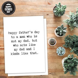 Vatertagskarte, wie ein Vater, nicht mein Vater, Mentor, Schwiegervater, lustige Vatertag, innen leer, Arbeit Vater, Chucklcards, Schritt Vater Karte