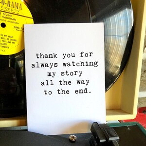 Thank You For Watching My Story, Thank you Card, Friend Card, Best Friends, Social Media, Blank Inside, Any Occasion, Chucklcards