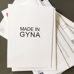 Tarjeta de bebé, Trump Gyna, Trump China, Hecho en Gyna, Tarjeta de recién nacido, Tarjeta de bebé divertida, Tarjeta de embarazo, Chucklcards, Blanco Dentro, Bebé Sarcástico