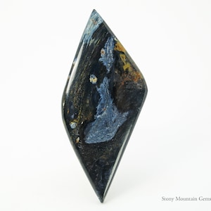 Pietersite Cabochon, Rare Genuine African Blue Pietersite Designer Cabochon
