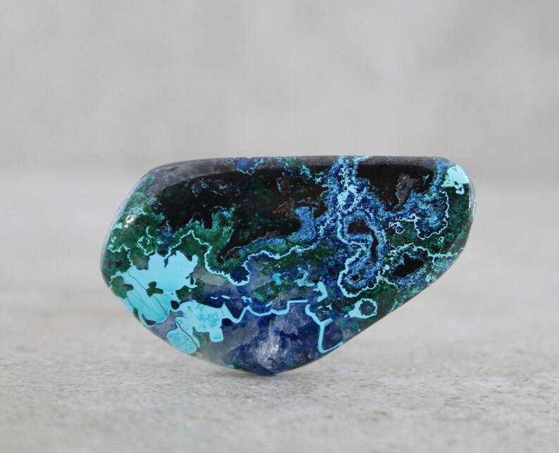 RARE Chrysocolla malachite cabochon