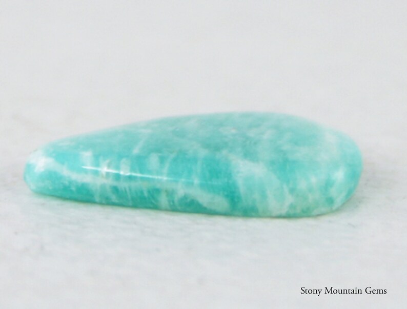 Small Natural Peruvian Amazonite Cabochon Genuine Blue Green Amazonite Amazonite Cabochon Shiller Effect Amazonite Stone