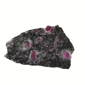 Mysore Ruby Lapidary Slab Specimen, Very Rare Collector Gemstone, Lightly Polished on One Side
