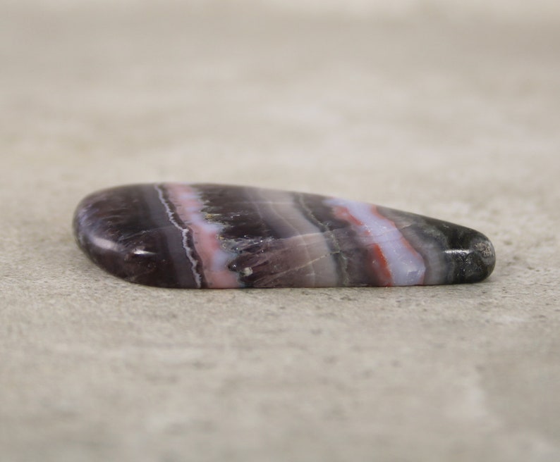Loose Unusual Banded Agate Pendant Stone Amethyst Lace Agate Cabochon