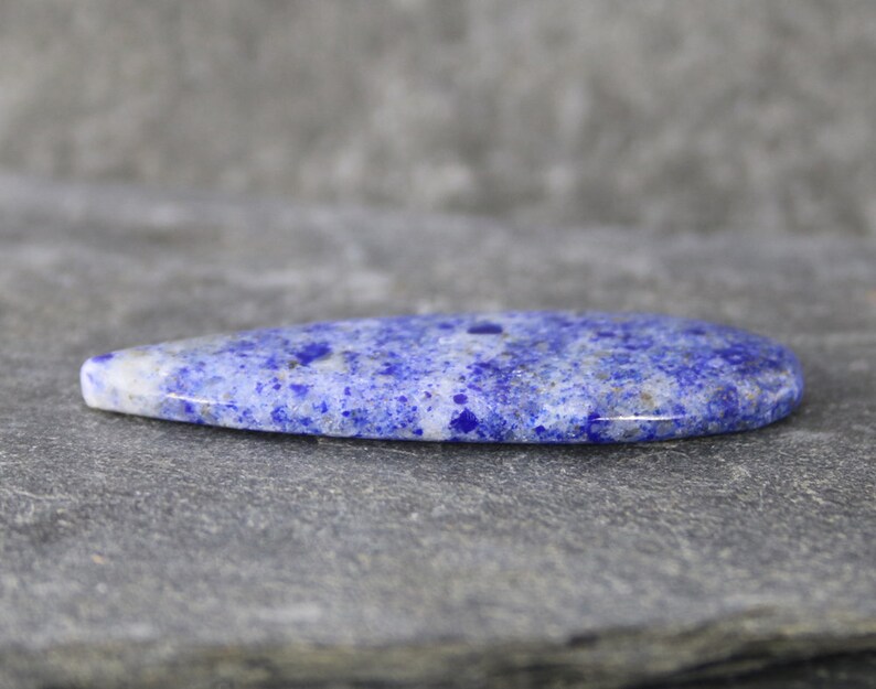 Denim Lapis Cabochon Vibrant Blue Cabochon Gemstone White Calcite Flashy Golden Pyrite Lapis Lazuli Cabochon Freeform Cut Blue Stone