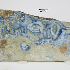 Lapidary Slab Lapis Lace Onyx Rough Slab, Sheelite Cabochon Slab Rough, Unpolished Lapidary Slab for Cabbing