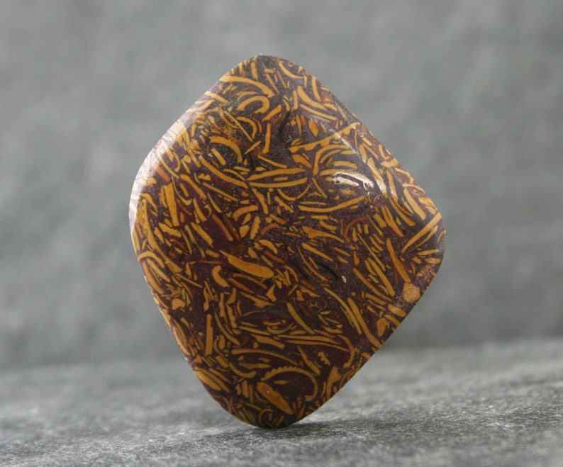 Coquina Jasper Fossil Shell Stone Calligraphy Stone Freeform Gemstone Cabochon Elephant Skin Jasper Print Stone Script Jasper Cabochon