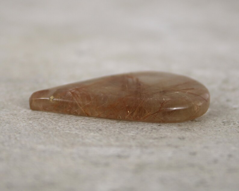 Hand Cut Loose Stone Cabochon Golden Rutile Clear Quartz Gemstone Rutilated Quartz Designer Cabochon
