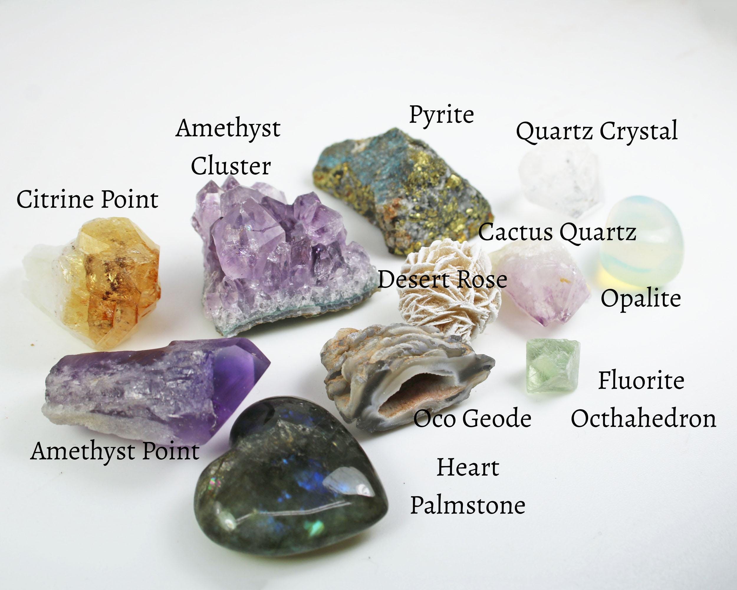 Premium Small Crystal Collection Gift Box, 10 Natural Crystal