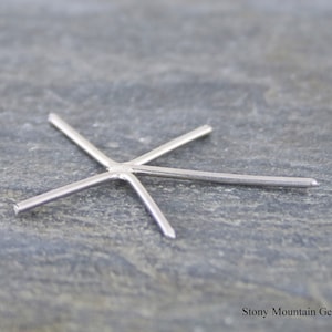 Pendant Setting, Sterling Silver 4 Prong 18 Gauge Wire Claw Setting for Loose Cabochon Up to 20mm x 15mm, Pendant Blank, DIY Jewelry Supply