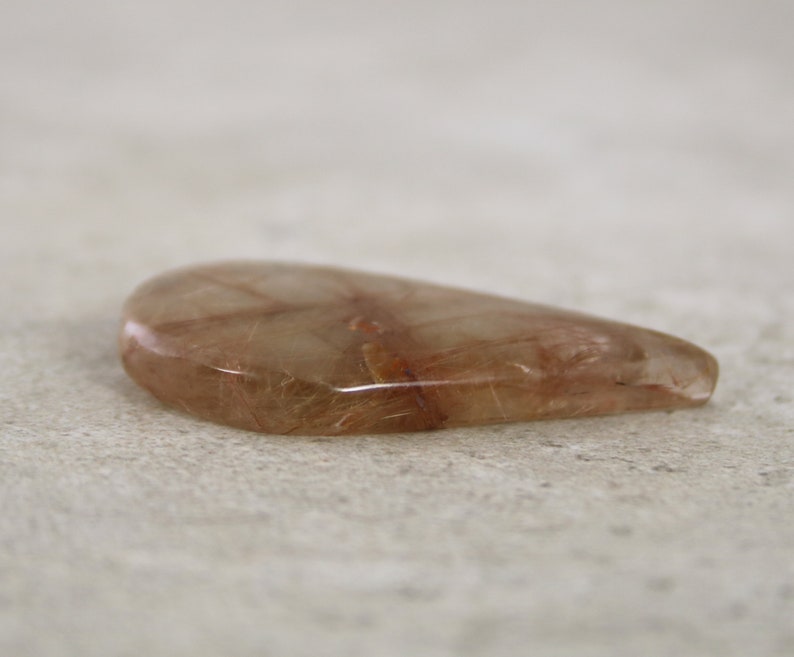 Hand Cut Loose Stone Cabochon Golden Rutile Clear Quartz Gemstone Rutilated Quartz Designer Cabochon