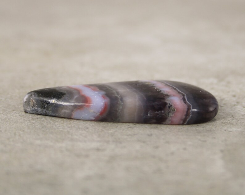Loose Unusual Banded Agate Pendant Stone Amethyst Lace Agate Cabochon