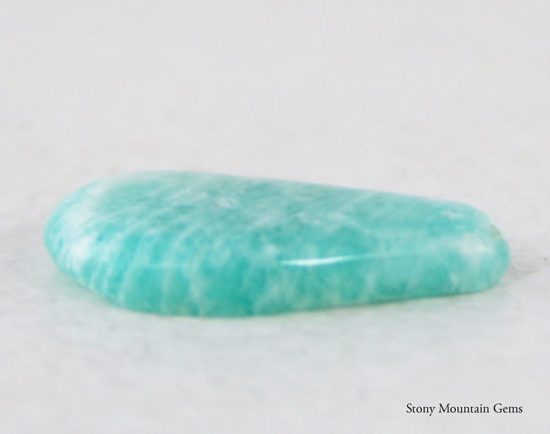 Small Natural Peruvian Amazonite Cabochon Genuine Blue Green Amazonite Amazonite Cabochon Shiller Effect Amazonite Stone
