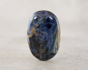 African Blue Pietersite Cabochon, Natural Chatoyant Blue Gemstone Cabochon, Loose Blue Jewelry Stone