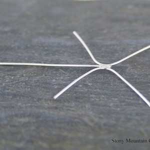 Pendant Setting, Sterling Silver 4 Prong 20 Gauge Wire Claw Setting for Loose Cabochon Up to 40mm x 30mm, Pendant Blank, DIY Jewelry Supply