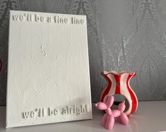 Fine line lyric textured art | Harry Styles gift