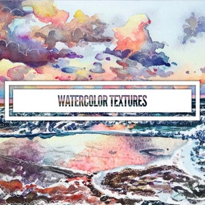 Easy Watercolor Textures Tutorial: digital download lesson for beginner to intermediate painters image 1