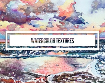 Easy Watercolor Textures Tutorial: digitale Download-Lektion für Anfänger bis fortgeschrittene Maler